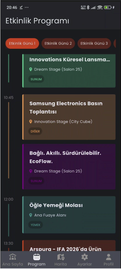 Program ve bildirimler